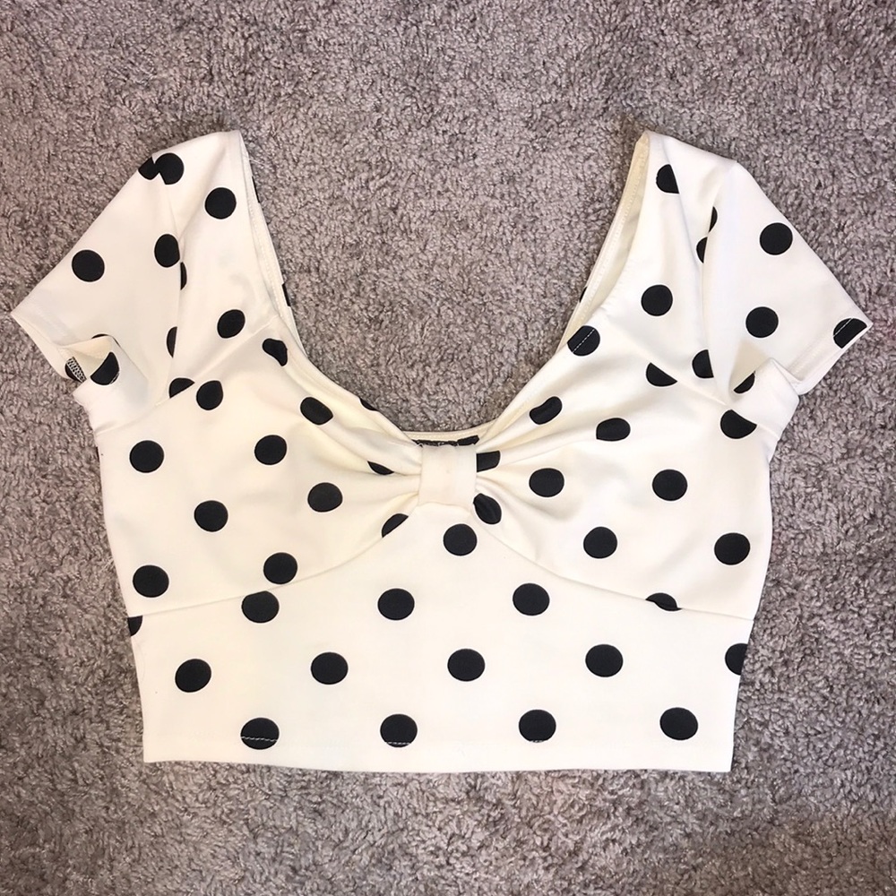 Polka-Dot Crop Top